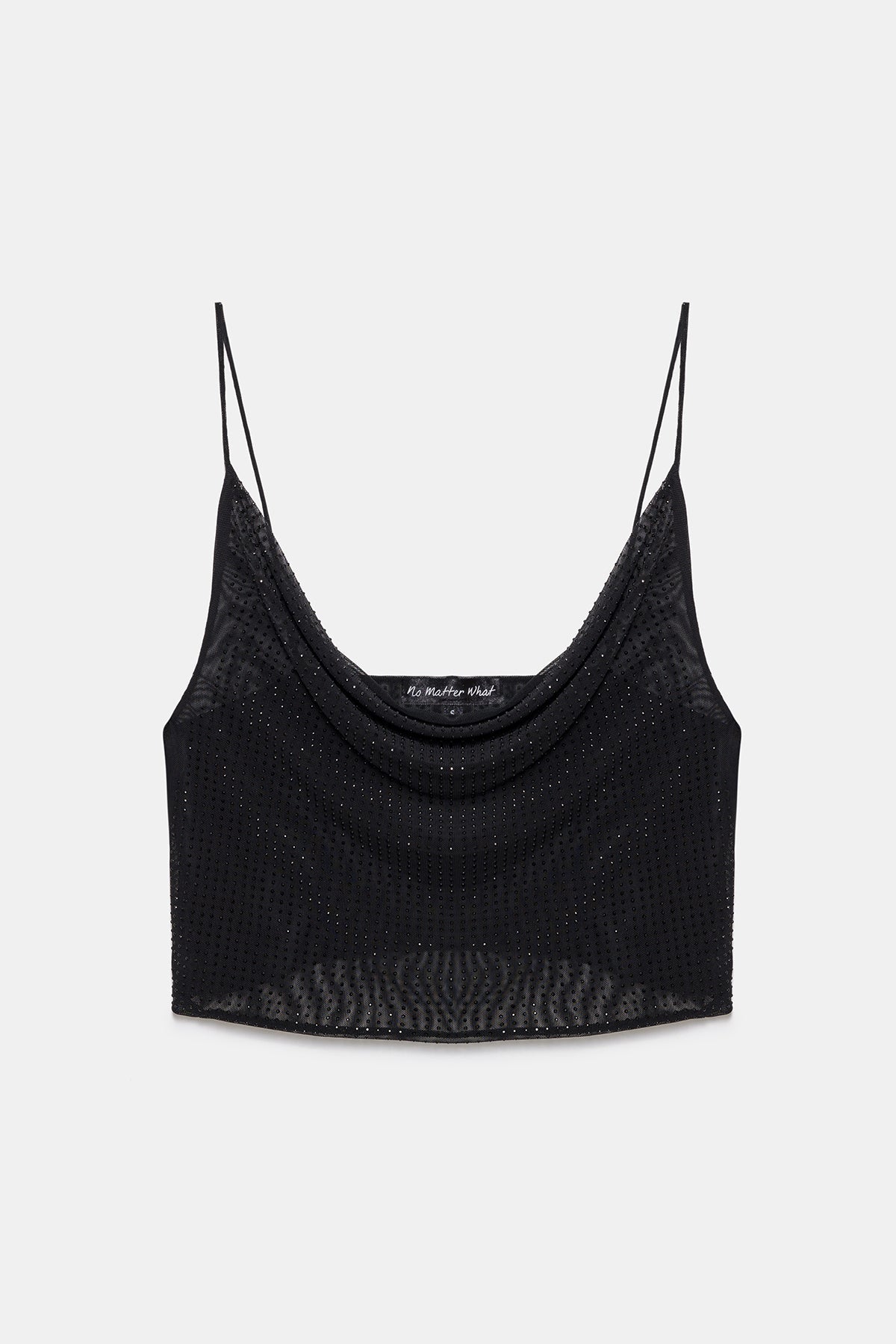 Top-Body mit tiefem Ausschnitt und Steinverzierungen