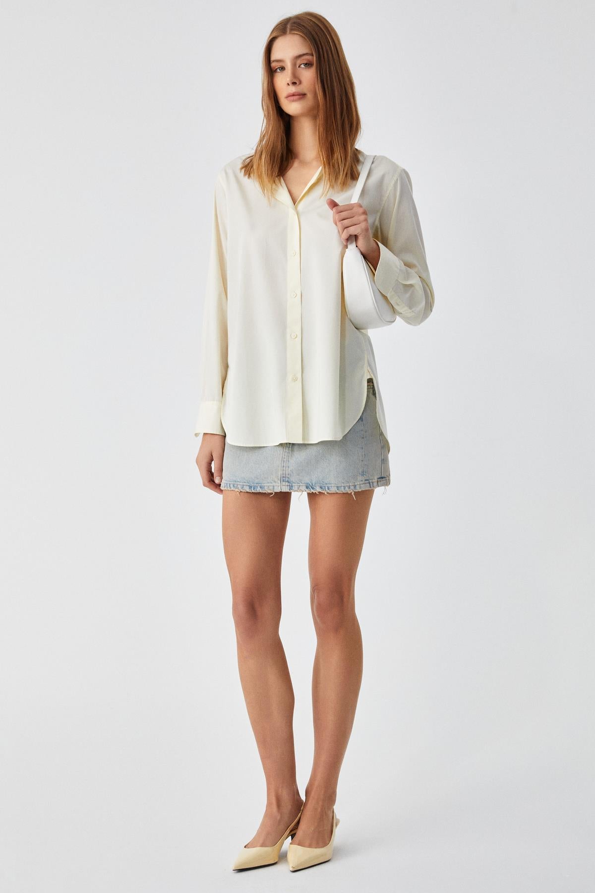 GRIMELANGE DELFINO Damen Shirt aus Bio-Baumwolle Gelb