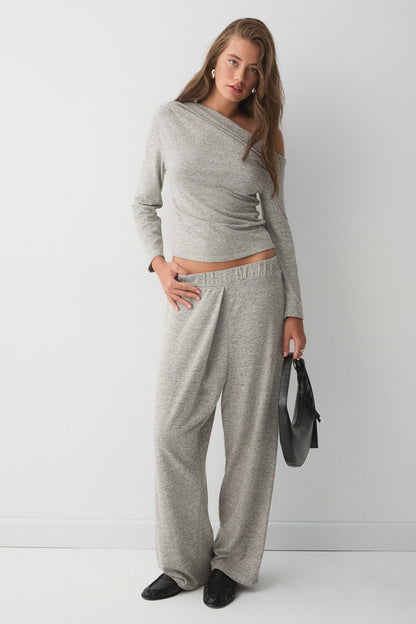DELORE Damen Asymmetrisches Drapé-Set