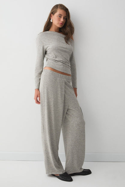 DELORE Damen Asymmetrisches Drapé-Set