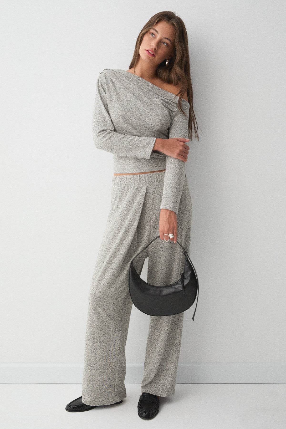 DELORE Damen Asymmetrisches Drapé-Set