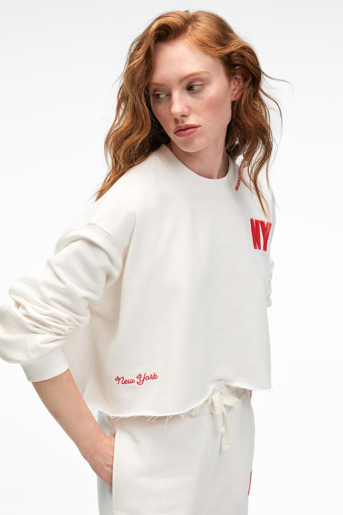 DELYRA Damen Lockeres Sweatshirt