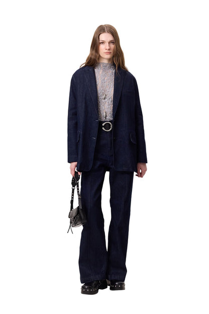 Klassischer Jeansblazer, Dunkelblau