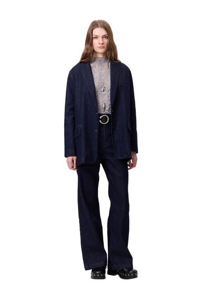 Klassischer Jeansblazer, Dunkelblau