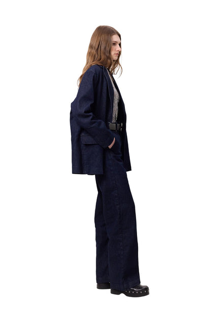 Klassischer Jeansblazer, Dunkelblau