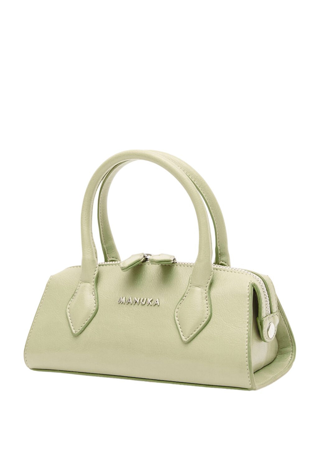 Schwarze Polo-Mini-Tasche aus Leder