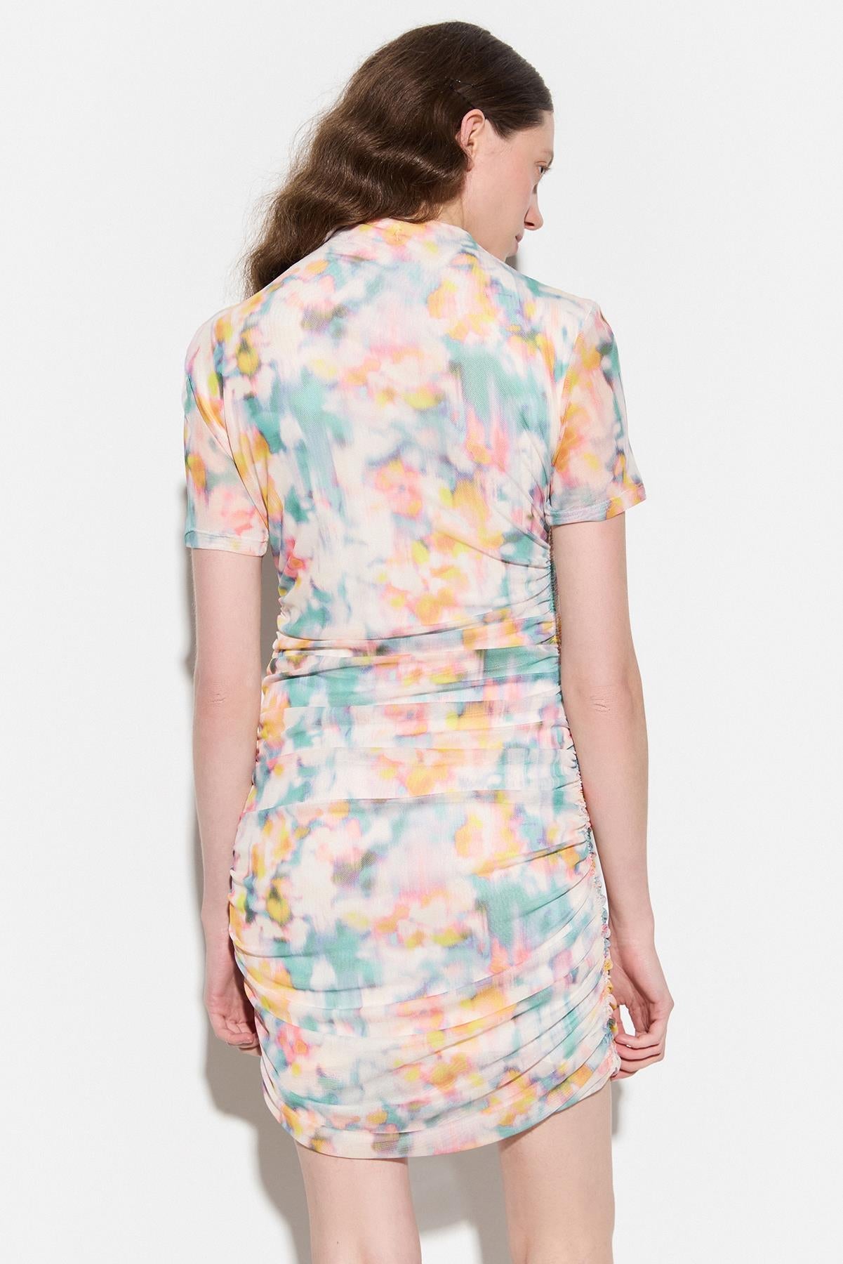 Gemustertes kurzes Tüllkleid