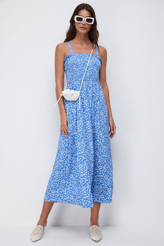 Trägerloses langes Kleid