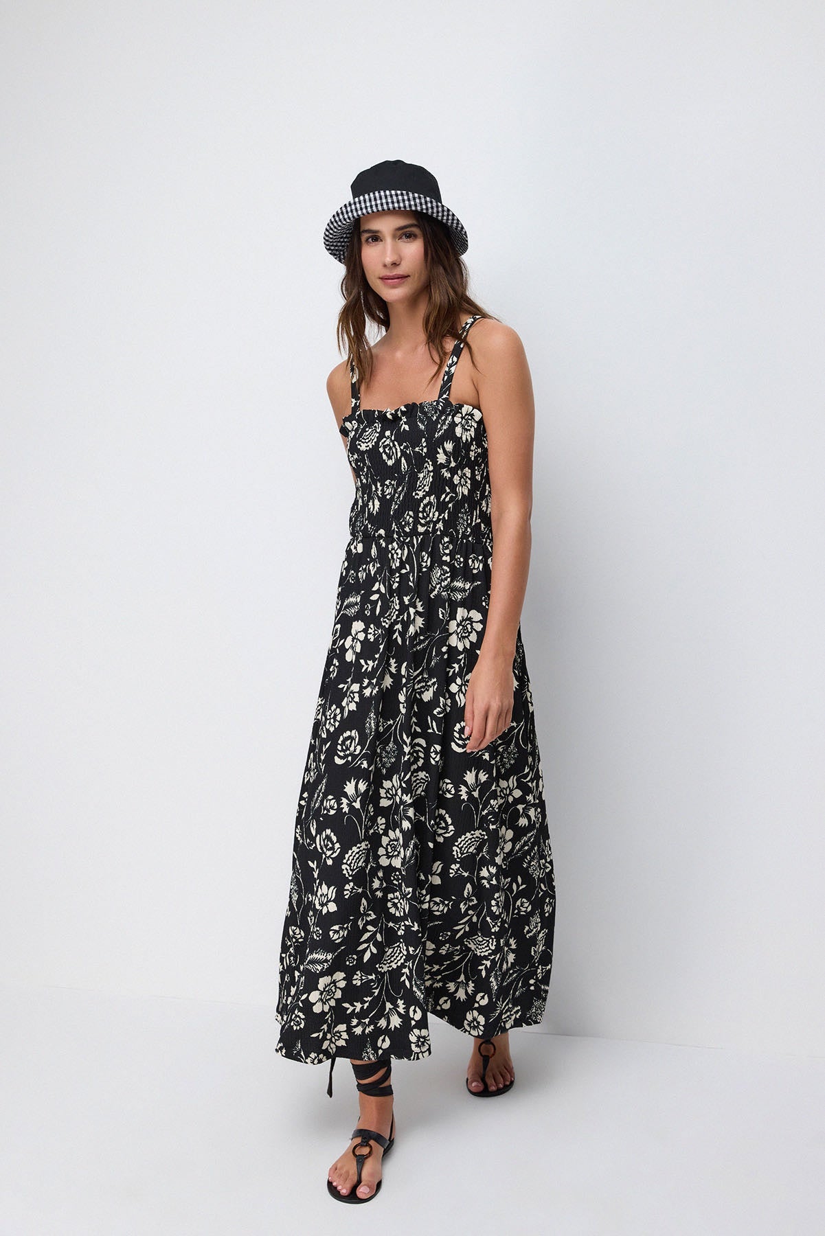 Trägerloses langes Kleid