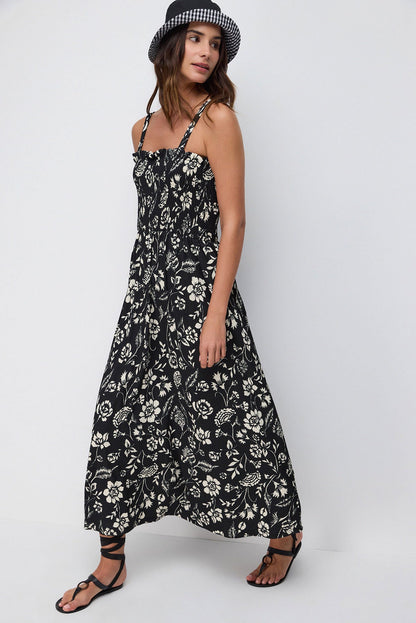 Trägerloses langes Kleid