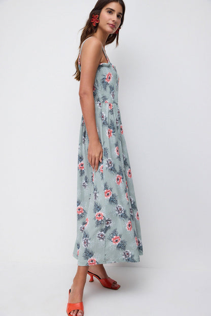 Trägerloses langes Kleid