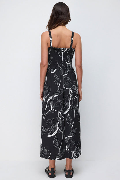 Trägerloses langes Kleid
