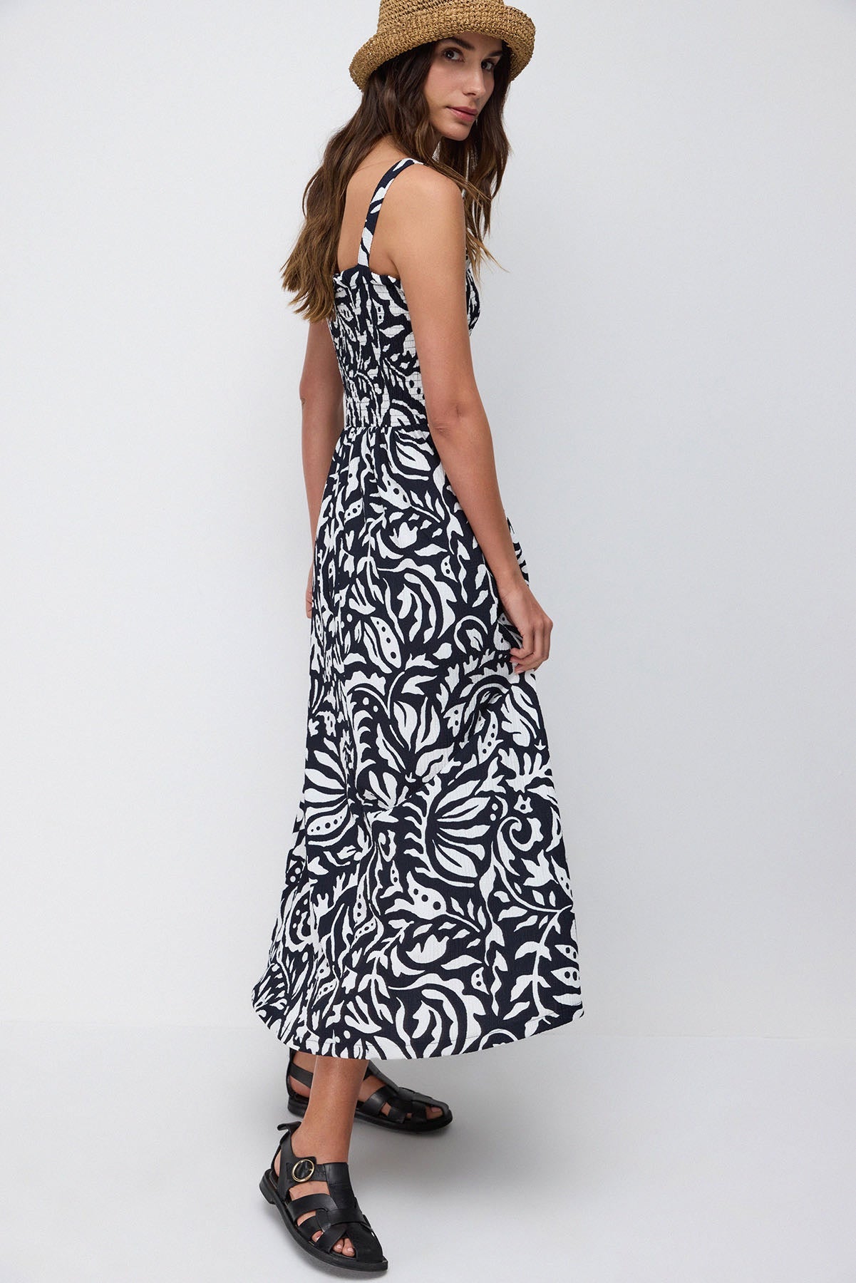 Trägerloses langes Kleid
