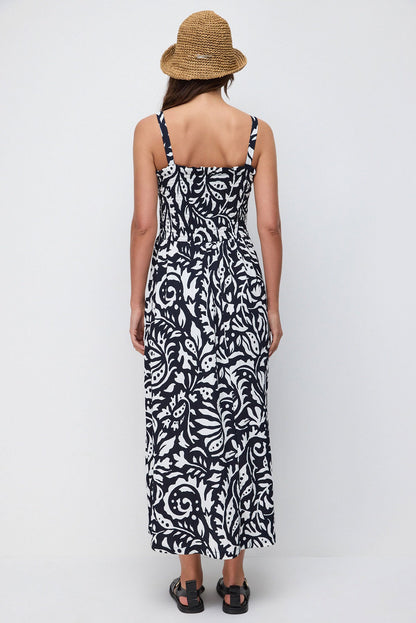 Trägerloses langes Kleid