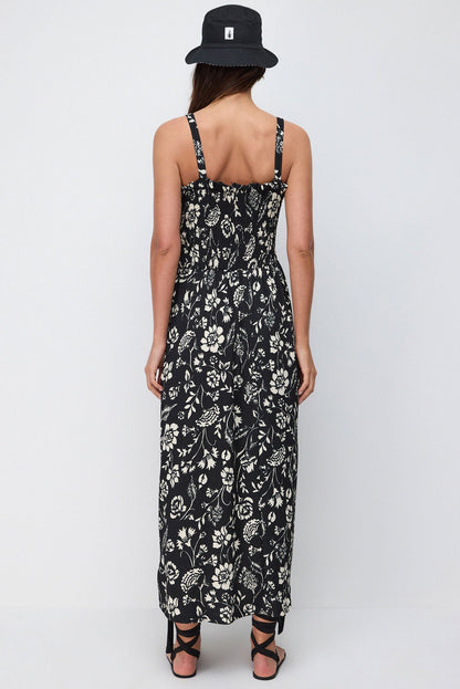 Trägerloses langes Kleid