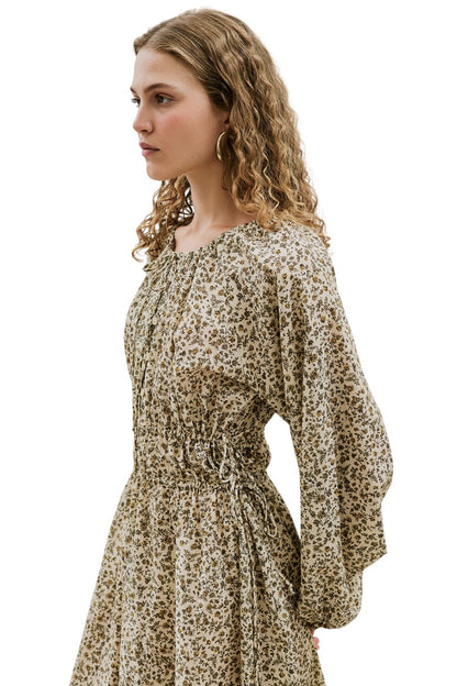 Baumwollkleid mit Gänseblümchenmuster