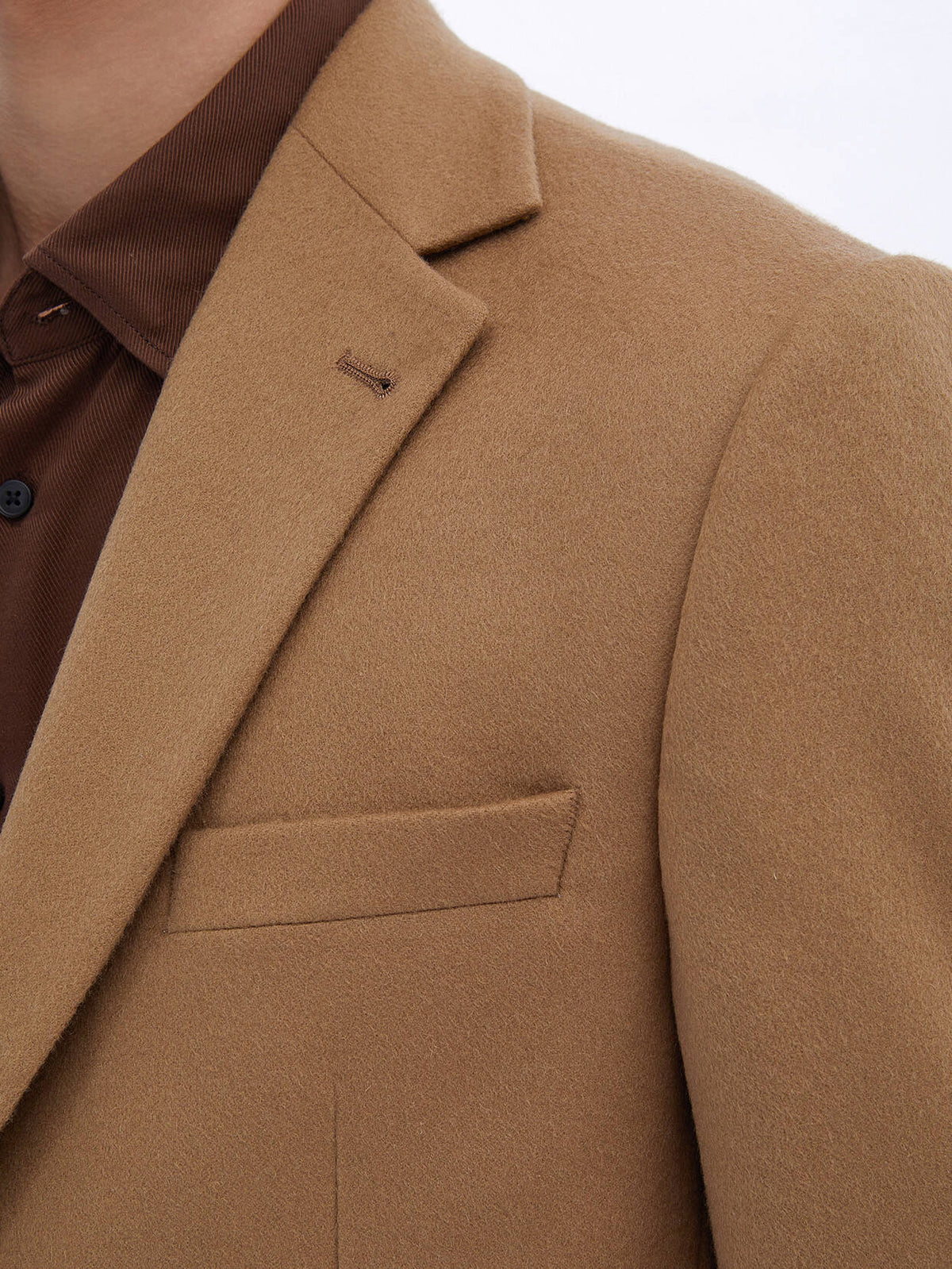Schlichte Jacke aus Wollmischung mit normaler Passform