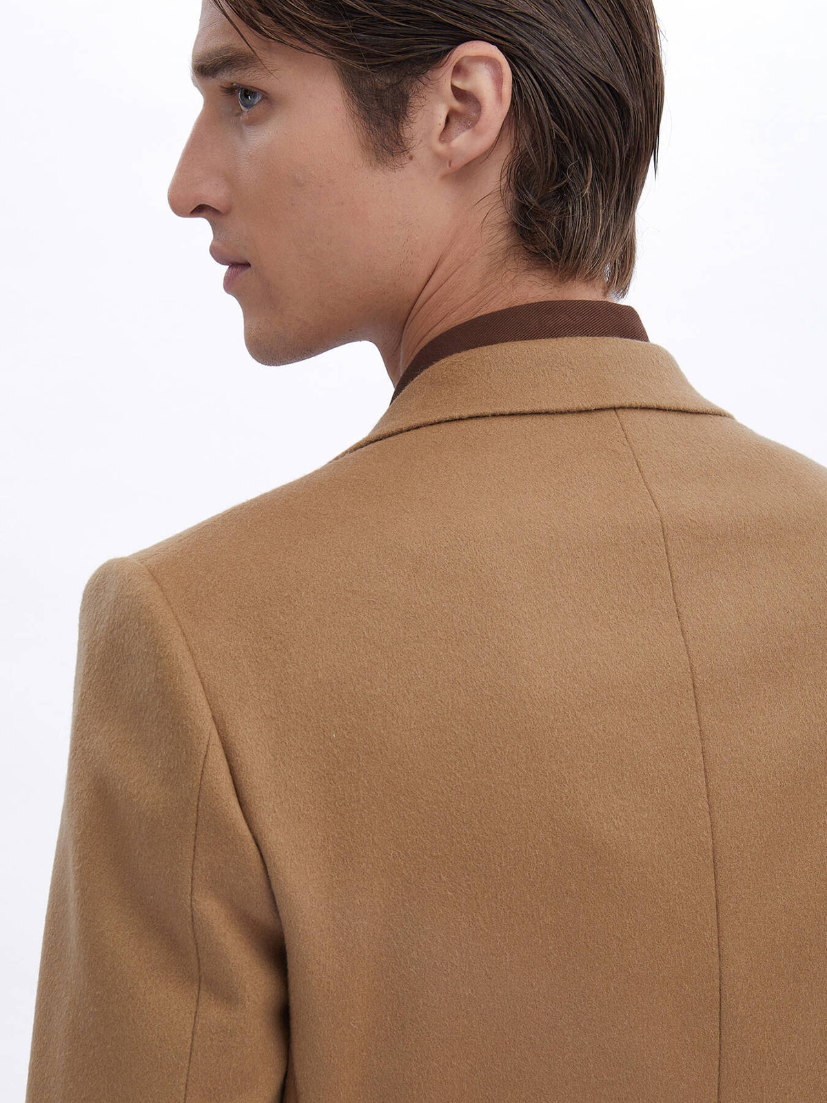 Schlichte Jacke aus Wollmischung mit normaler Passform