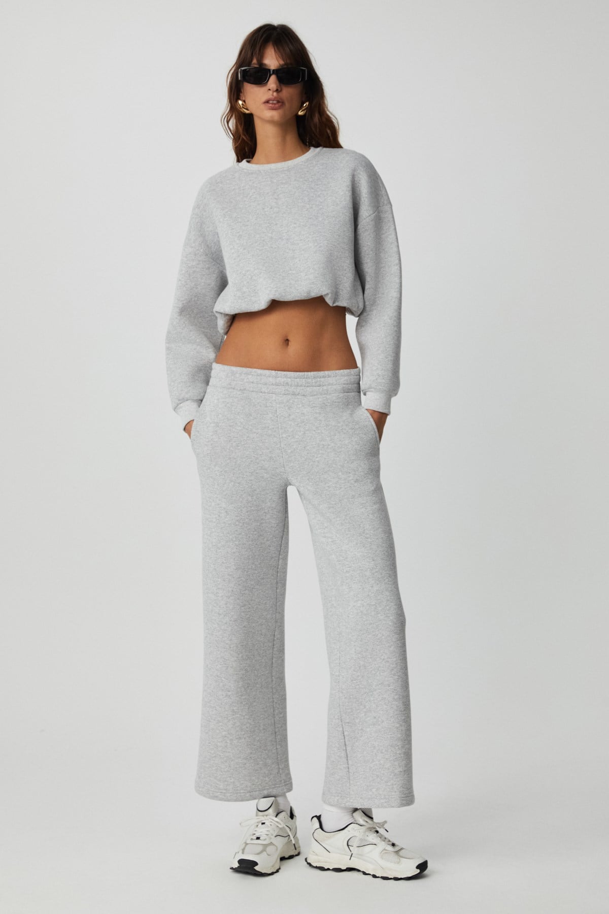 DEWANNA Damen Crop Trainingsanzug-Set