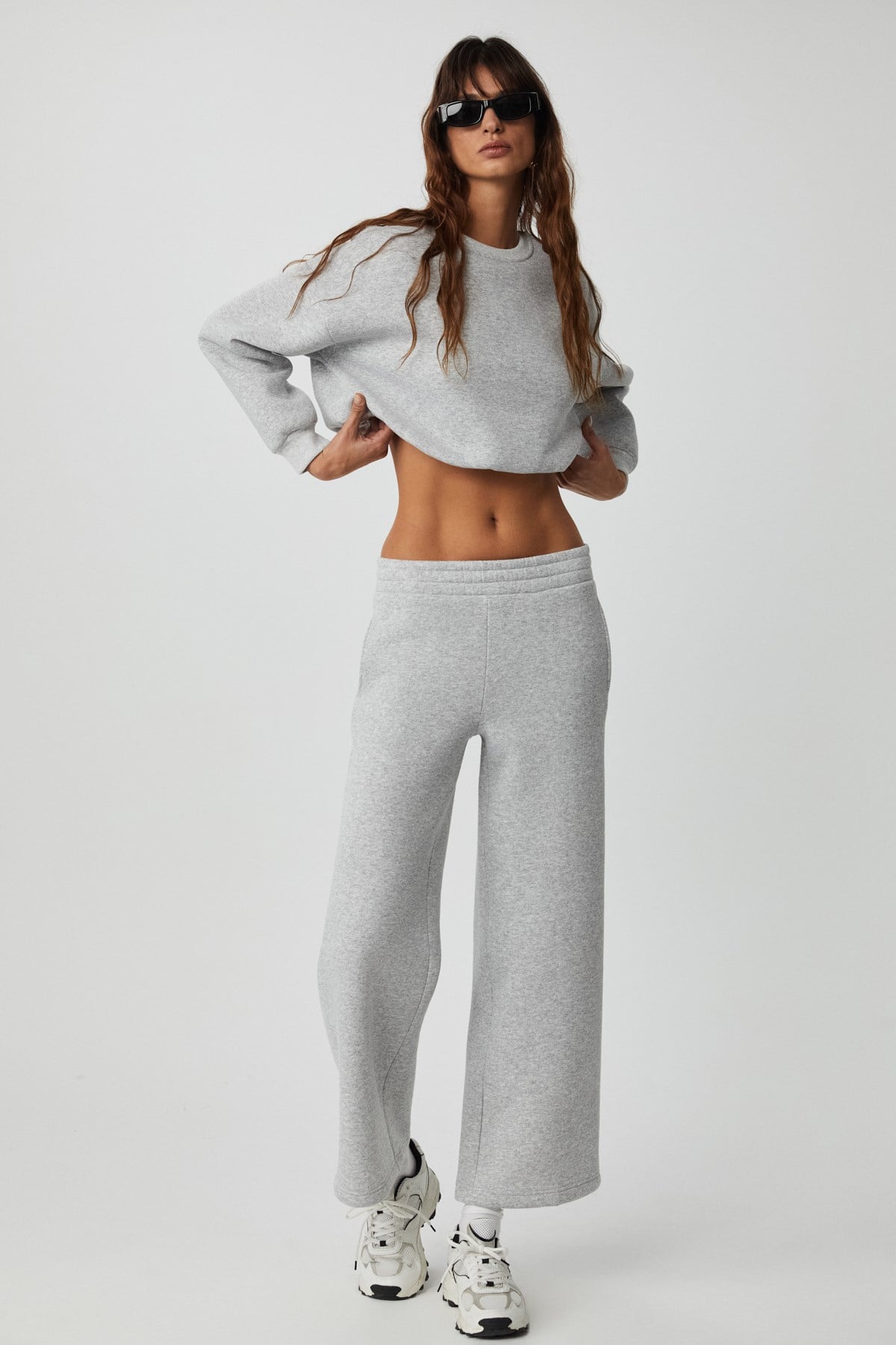 DEWANNA Damen Crop Trainingsanzug-Set