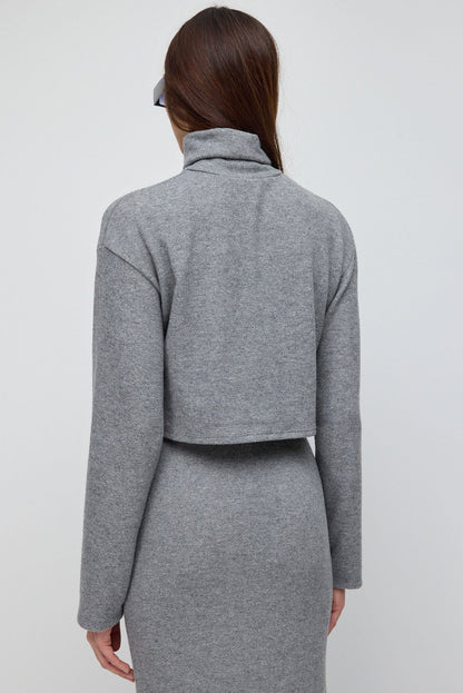 Oversize-Pullover mit hohem Kragen