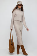 Oversize-Pullover mit hohem Kragen