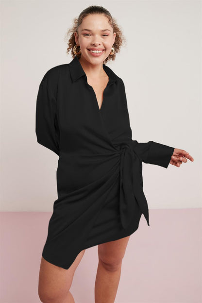 Satinkleid Plus Size