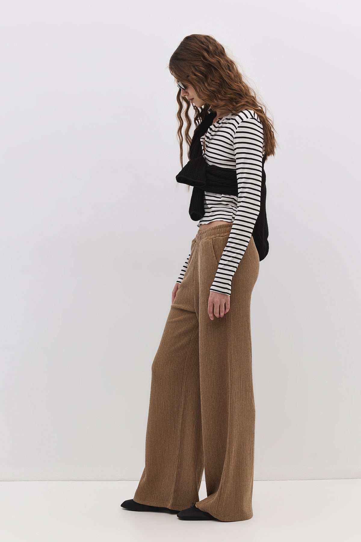 Bequeme Hose mit Struktur