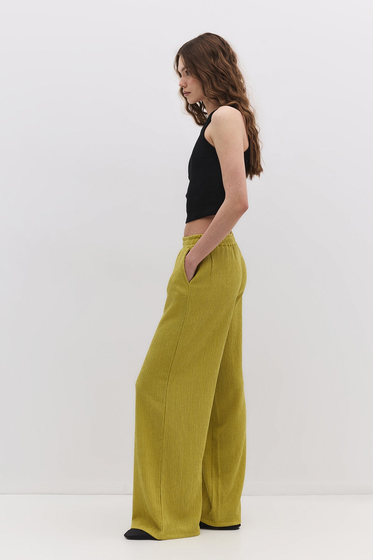 Bequeme Hose mit Struktur
