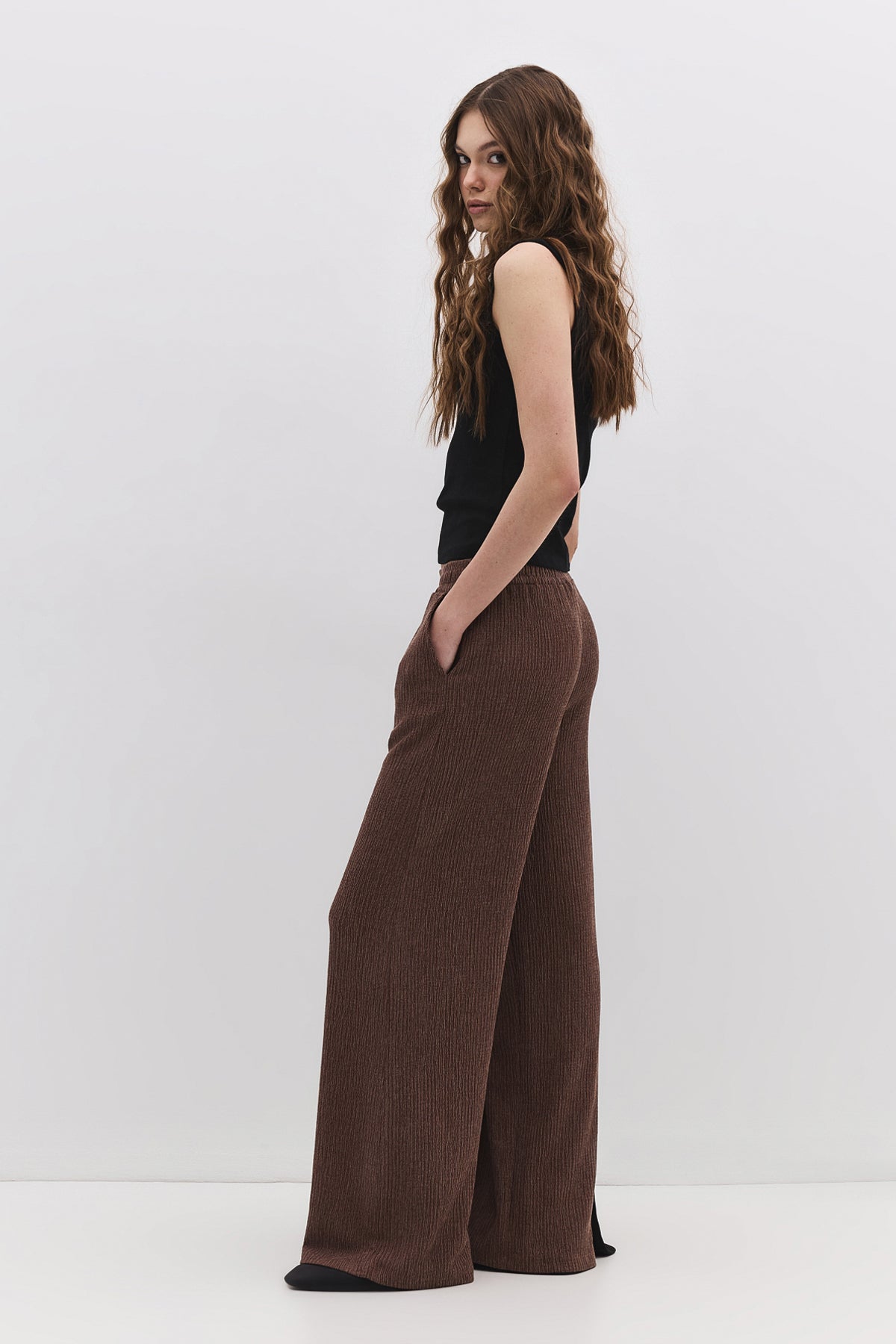 Bequeme Hose mit Struktur