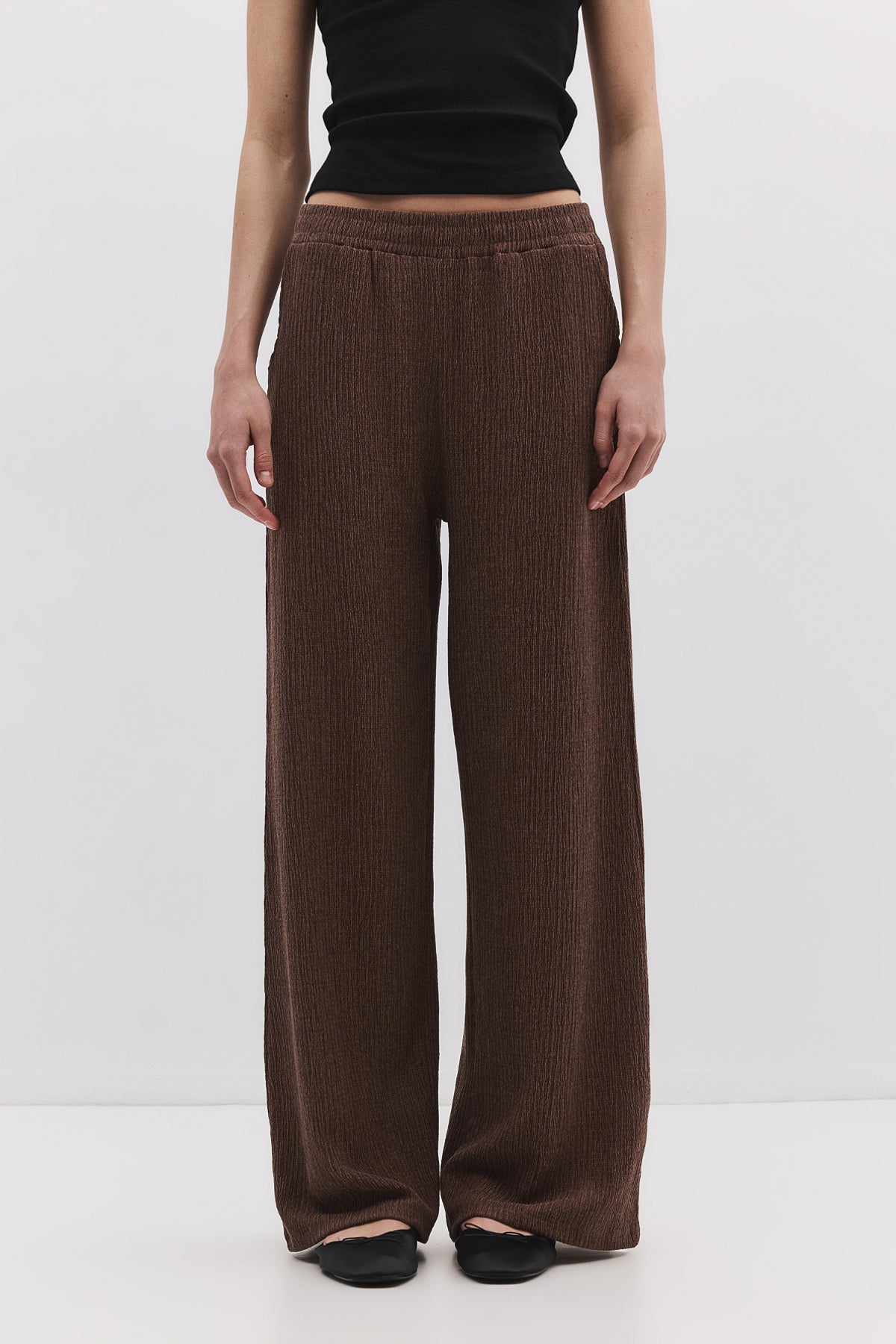 Bequeme Hose mit Struktur