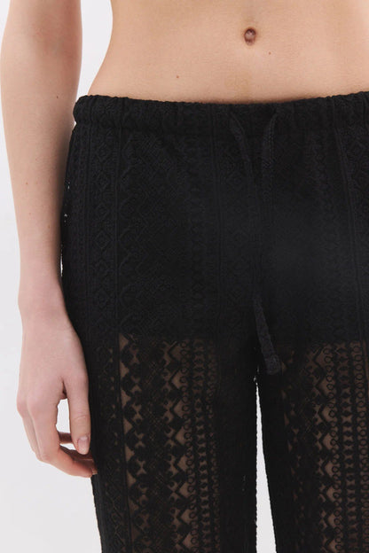 Strukturierte Hose mit geradem Schnitt
