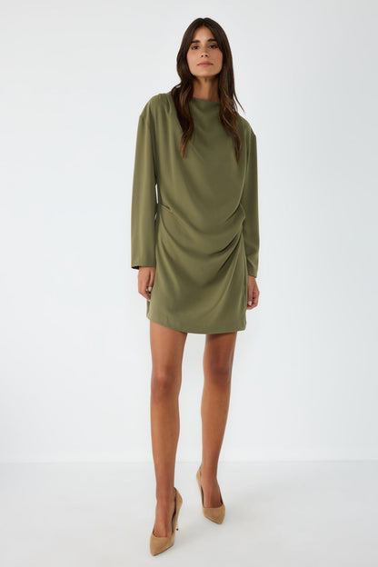 Drapiertes Midikleid