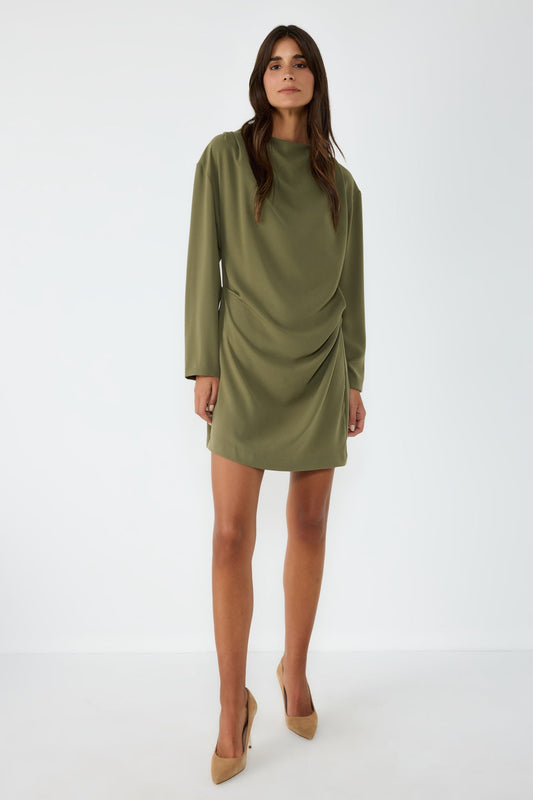 Drapiertes Midikleid