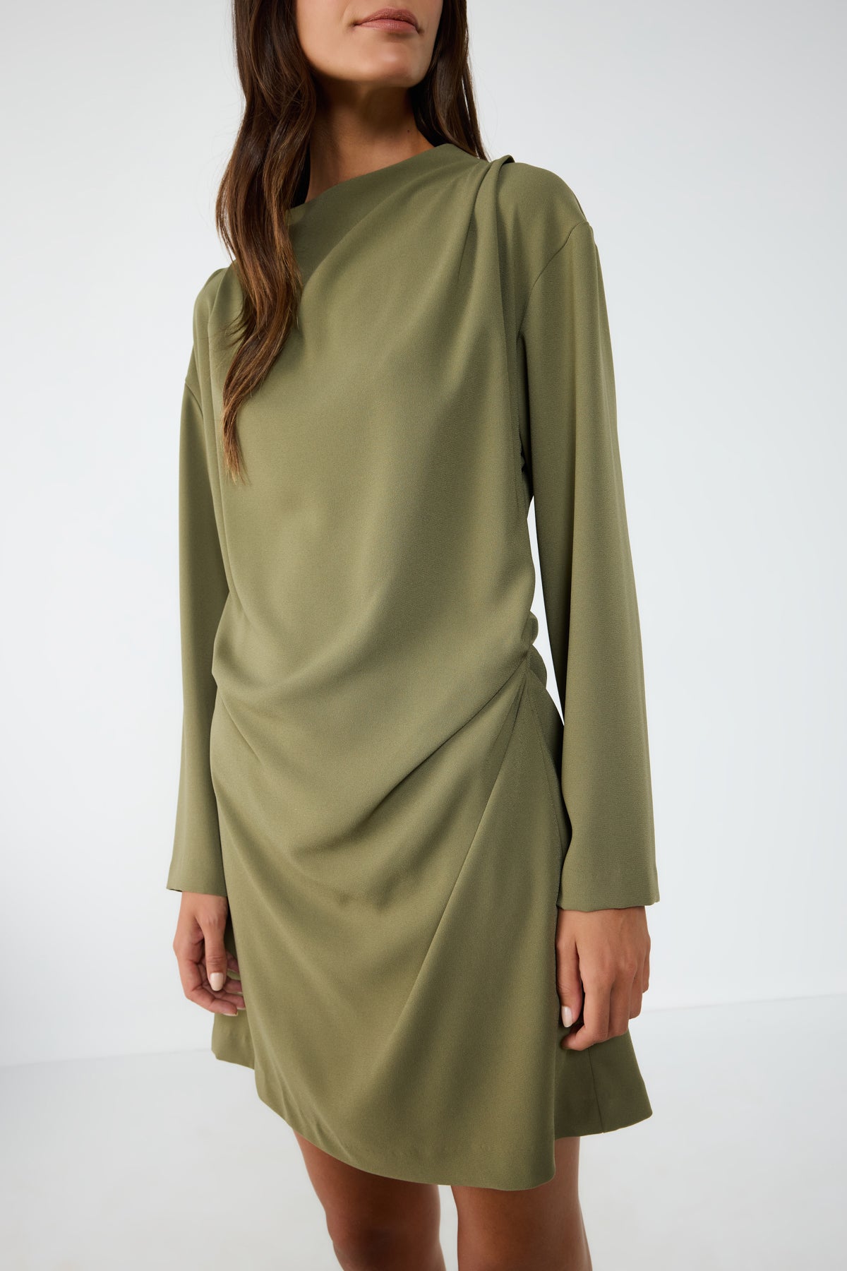 Drapiertes Midikleid