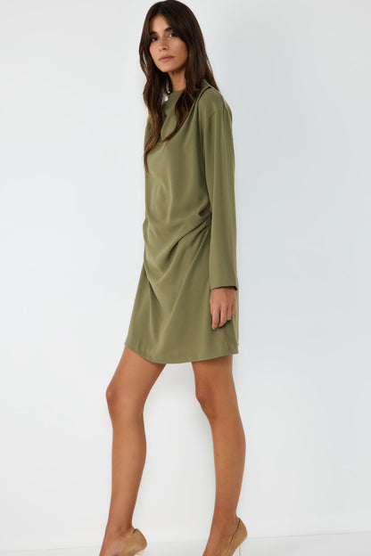 Drapiertes Midikleid