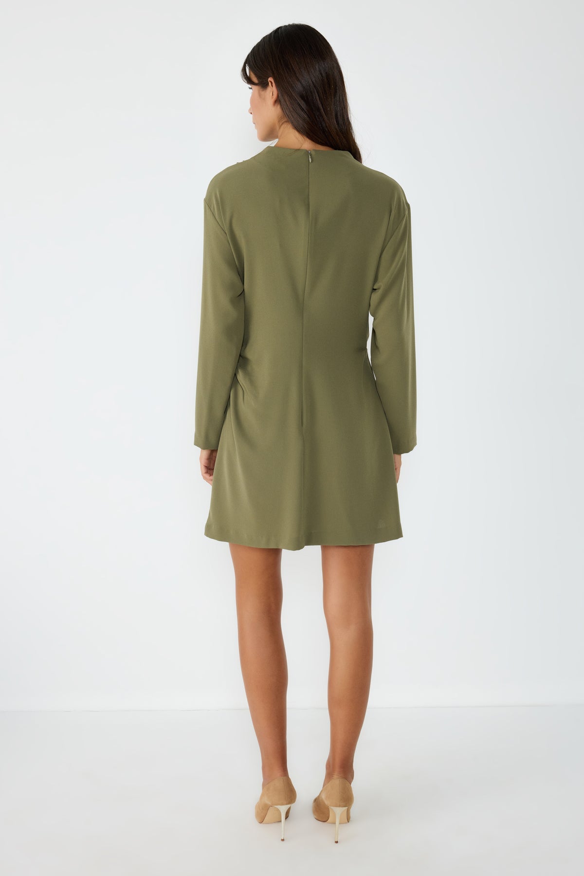 Drapiertes Midikleid