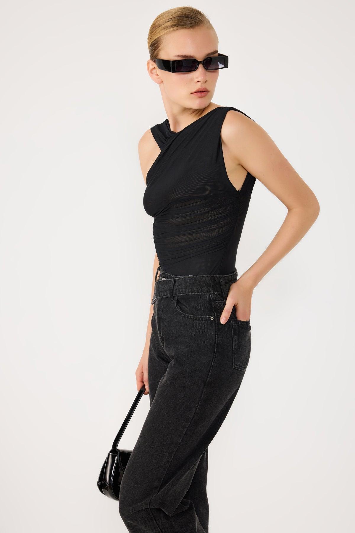Drapierter asymmetrischer Body