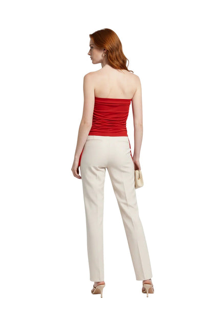 Drapierte trägerlose Bluse