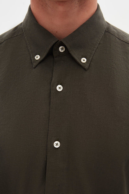Ds Damat Schwarzes Button-Down Hemd