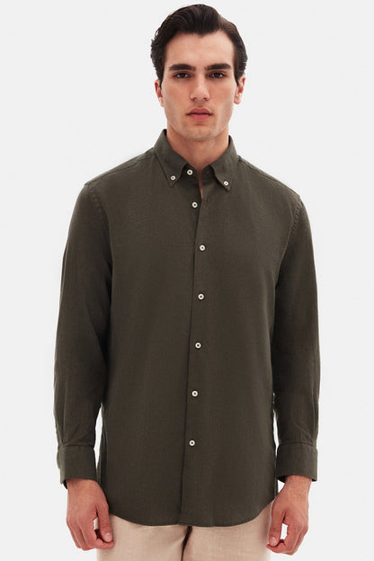 Ds Damat Schwarzes Button-Down Hemd