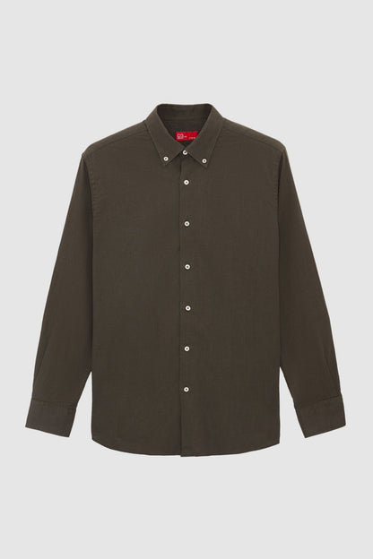 Ds Damat Schwarzes Button-Down Hemd