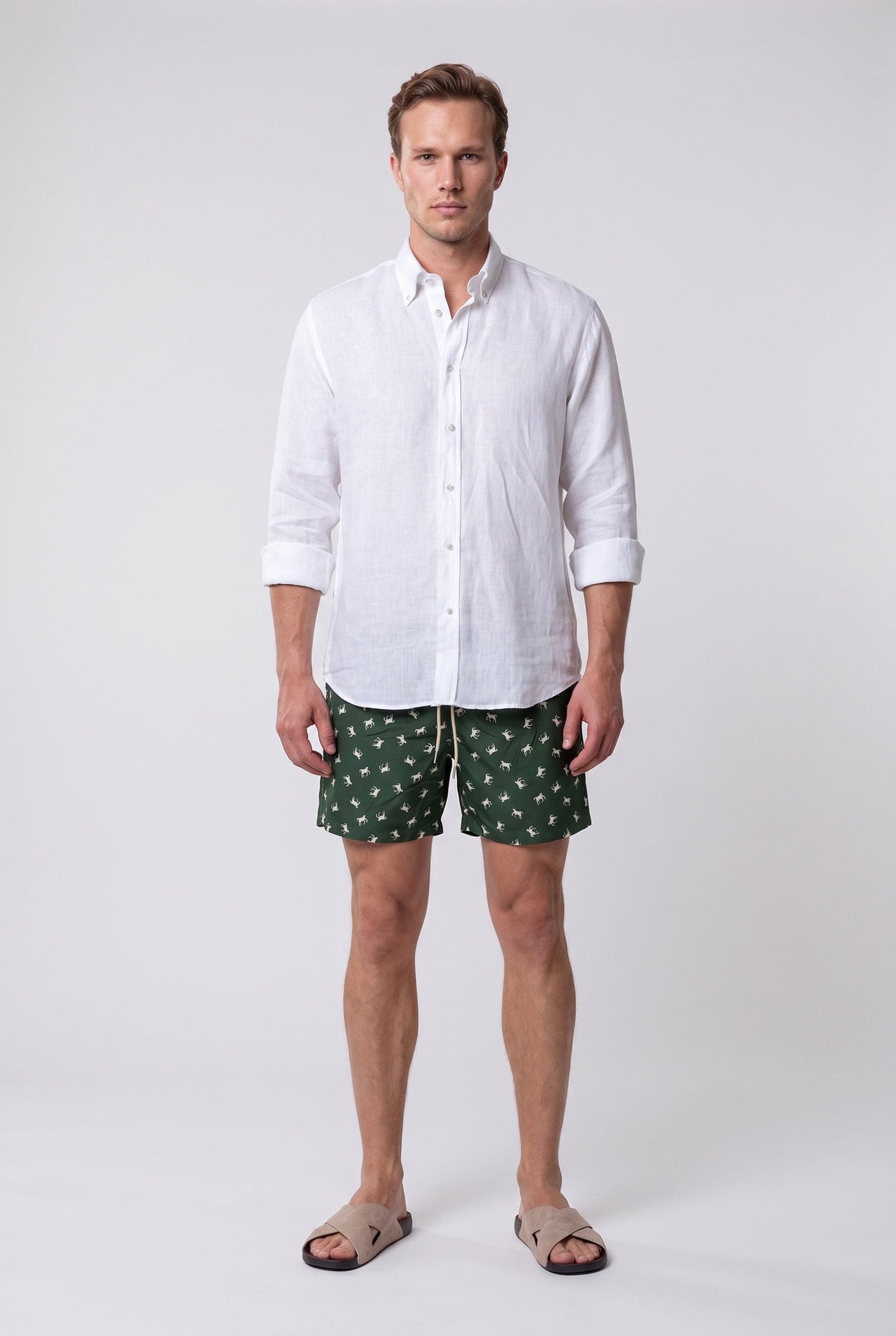 Ds Damat Braune Regular Fit Badeshorts