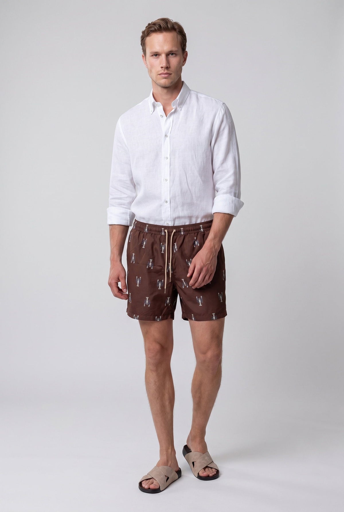 Ds Damat Braune Regular Fit Badeshorts