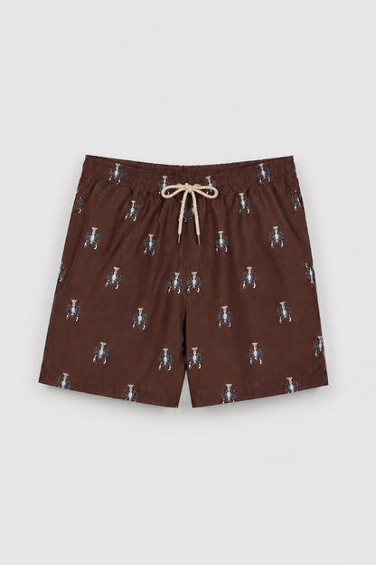 Ds Damat Braune Regular Fit Badeshorts