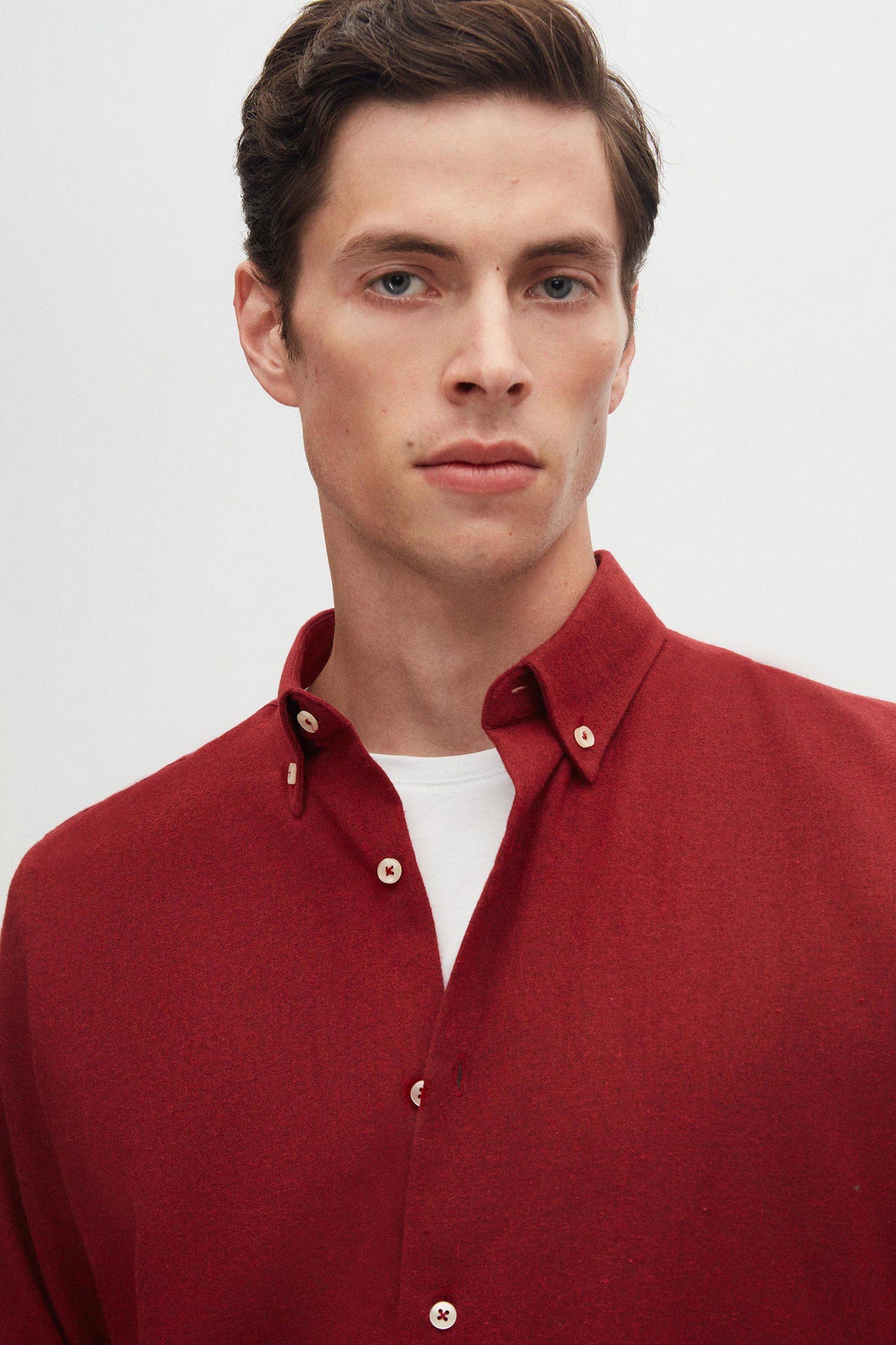 Marine Flanellhemd Regular Fit