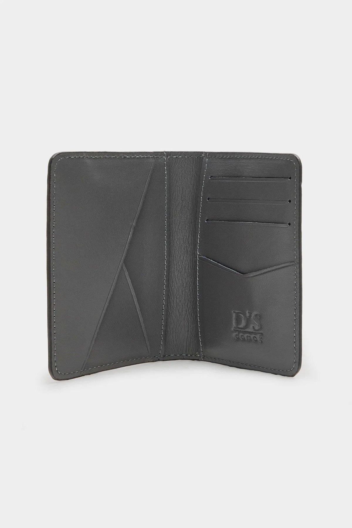 Ds Damat Schwarze Echtleder Geldbörse