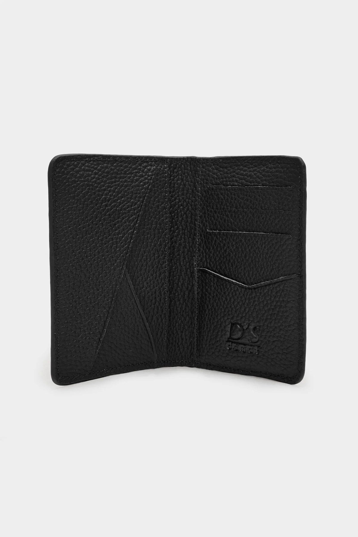 Ds Damat Schwarze Echtleder Geldbörse