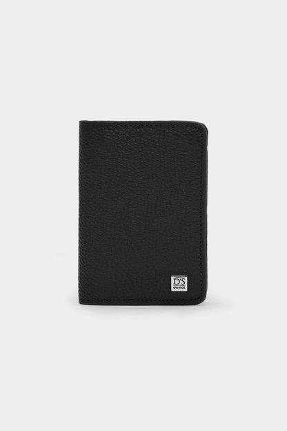 Ds Damat Schwarze Echtleder Geldbörse