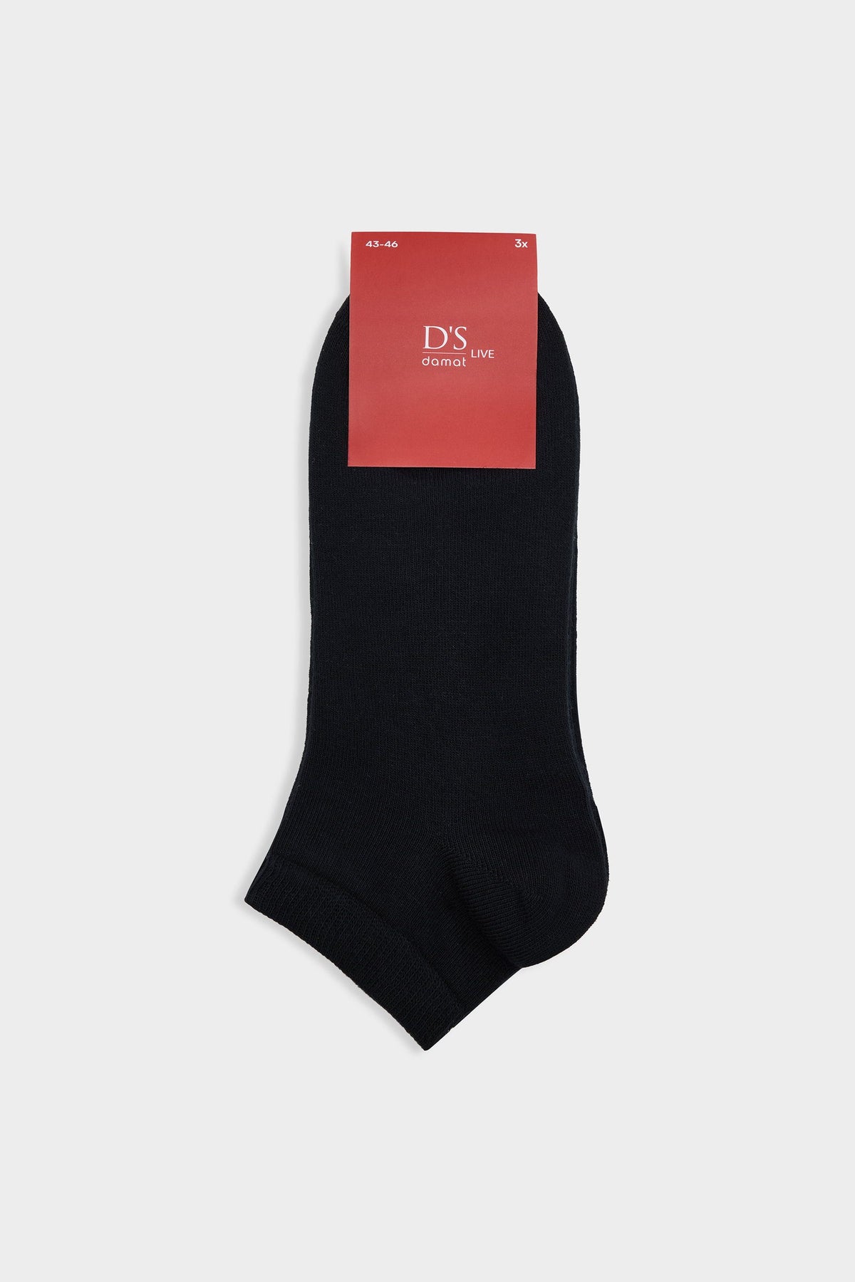 Schwarze Baumwoll-Sportsocken - 3 Paar